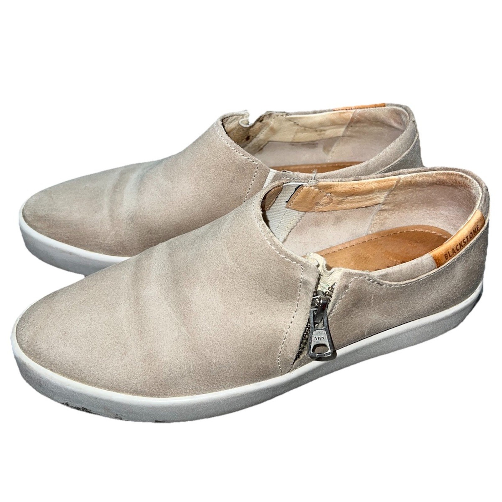 Blackstone Periscope Womens Beige Leather Comfort Loafers Us 7.5 S000113
